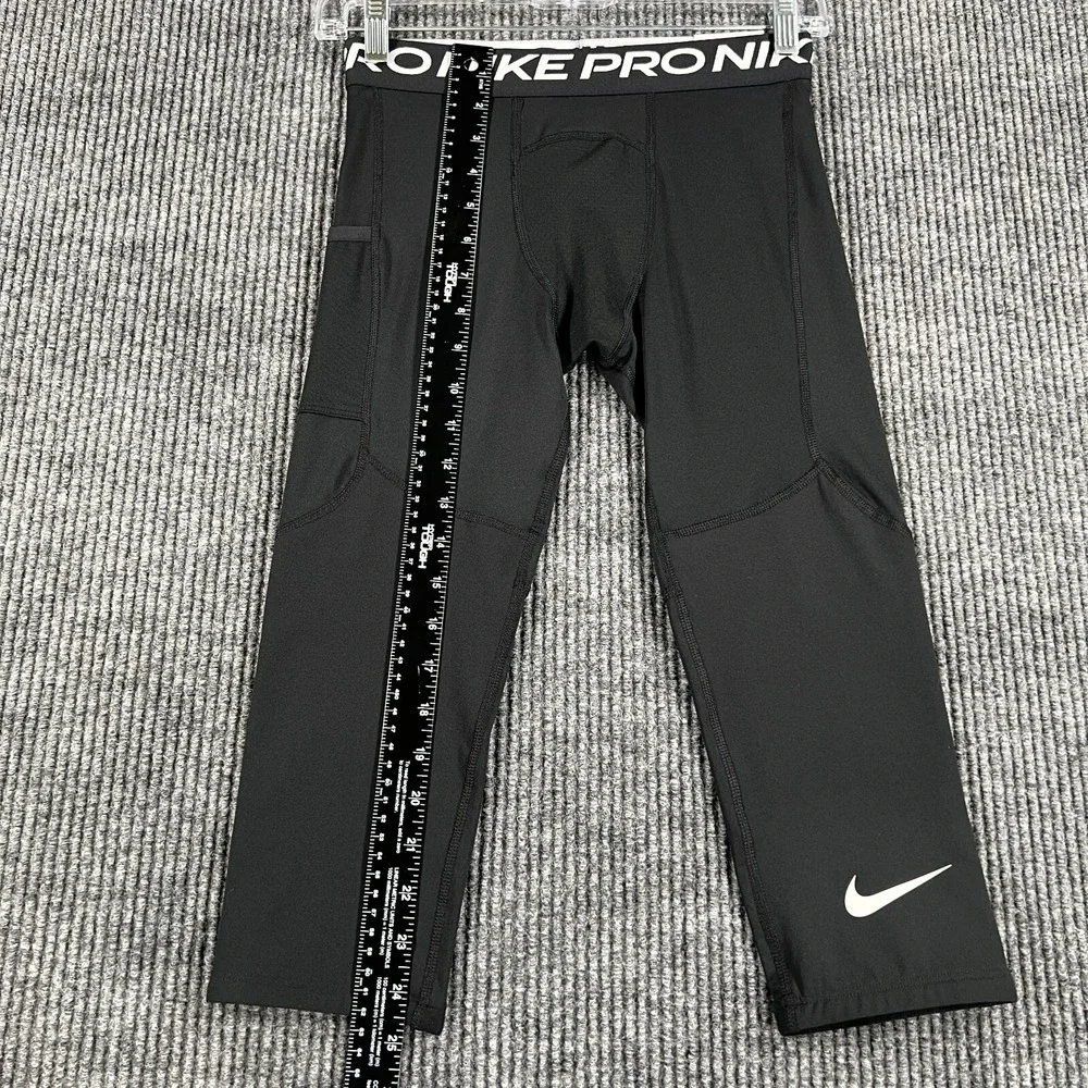 Nike Pro Pants Youth Boys Large Black Dri Fit Active Training Sports Light New